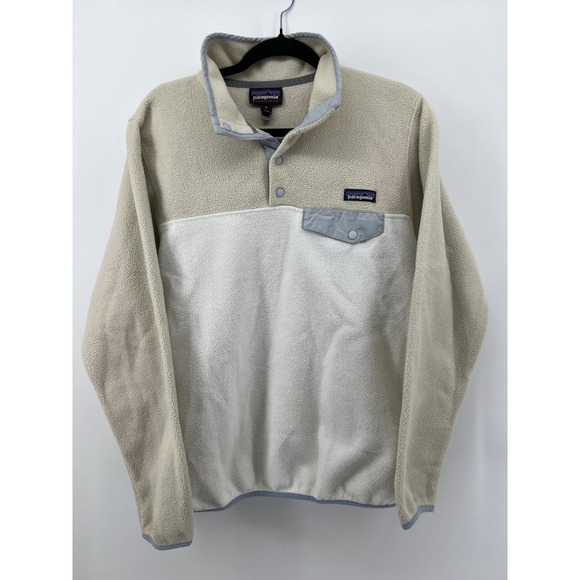 Patagonia Jackets & Blazers - Patagonia Synchilla Snap-T Fleece Pullover Cream Off White Two-Tone Women Size M